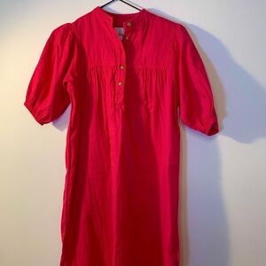 Loup Kids Casual Dress in Bright Red